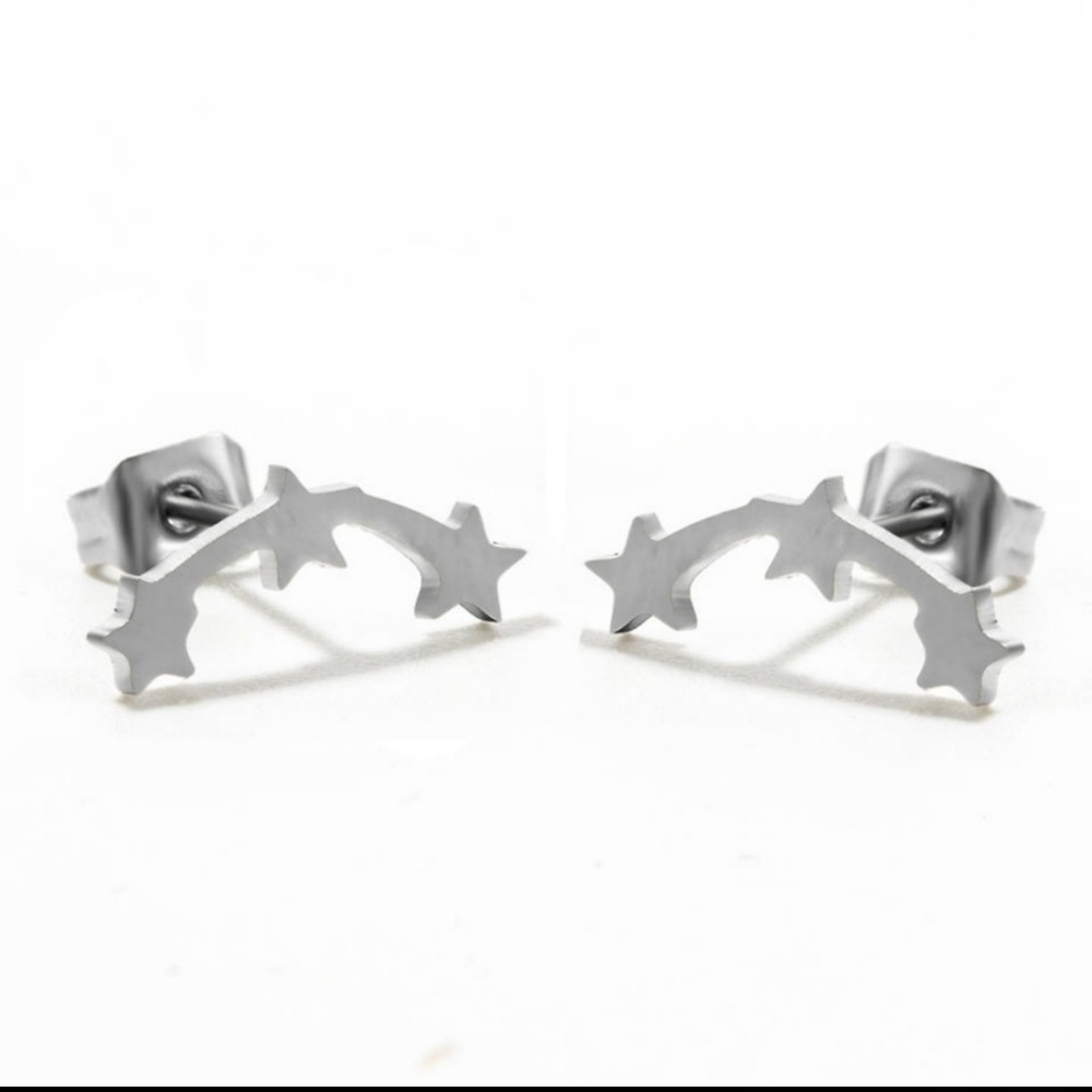 Small Stainless Steel Star Earrings
